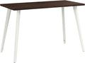 Bush Business Furniture Computer Desk 48 Inch Gaming Table for Home Office Commercial-Grade with Splayed Metal Legs Vista Collection Modern Dark Brown/White