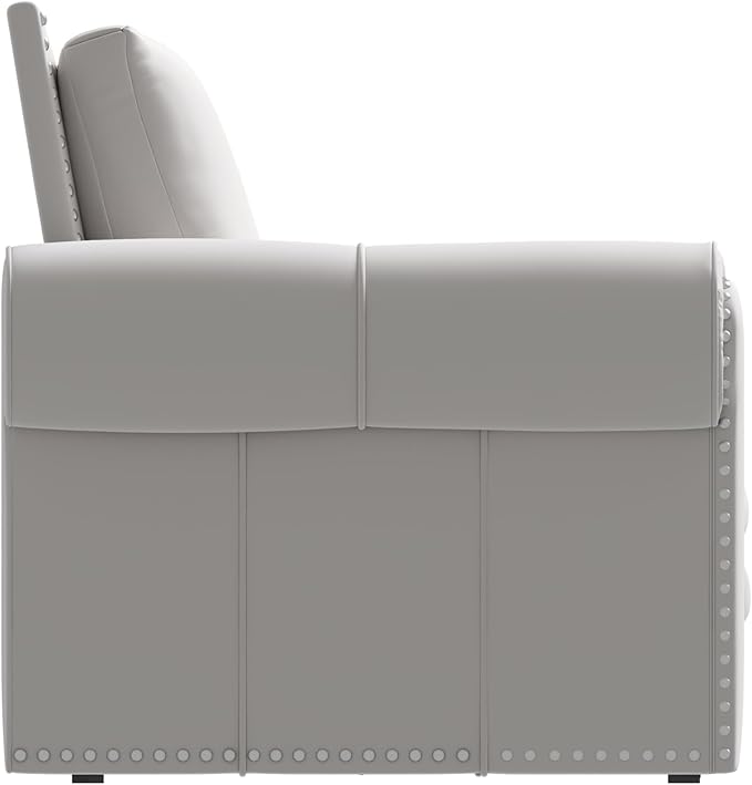 Eafurn 93.7 King Size Pull Out Sofa Bed 3-in-1 Convertible Sleeper Sofa Couch Bed with Nailhead Decor and Rolled Arms Velvet Oversized Chesterfield Loveseat Chaise Lounge