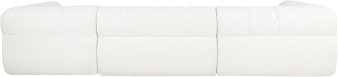 Christopher Knight Home Mania 122 Modular L-Shape Sofa Couch with Chaise Lounge Modern Sectional Sofa Set for Living Room Boucle Fabric Upholstered Cloud Couch with Deep Seat Milky White