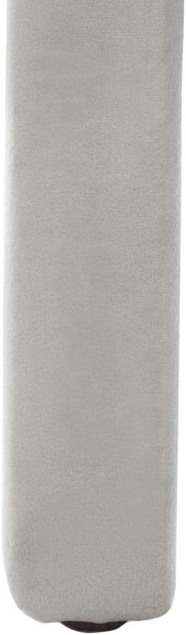 Safavieh Home Genoa Mid-Century Light Grey Velvet Upholstered Arm Chair