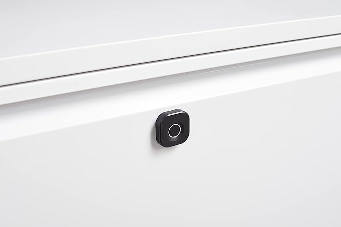 Generic Biometric Fingerprint Lateral File Cabinet Large Drawer Metal Filing Cabinet with Hanging Rod for Letter A4 documents and so on for Home Office Using Assembly Required White