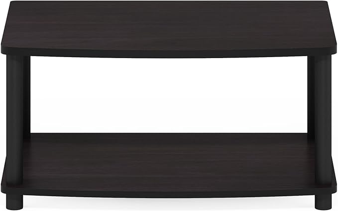 Furinno Turn-N-Tube Printer Stand with Storage 2-Tier Printer Table Under Desk Printer Stand for CPU Office Supplies Home Office Dark Walnut