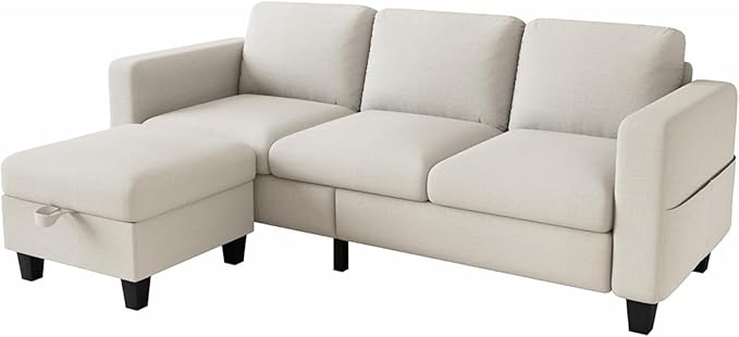 Sectional Couches for Living Room 78 L Shaped Sofa 3 Seat Modern Couch with Storage Ottoman Convertible Couches for Small Space Living Room Bedroom Apartment and Office