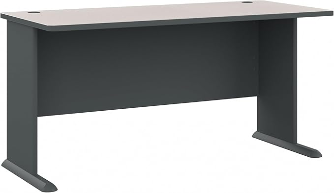 Bush Business Furniture Series A 48W Computer Desk in Natural Cherry and Slate Small Office Table for Home or Professional Workspace