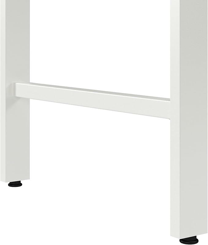 Bush Business Furniture Hustle 60W x 30D Computer Desk with Metal Legs in White Modular Office Table for Home and Professional Workspace