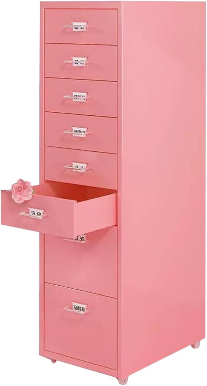 Filing Cabinet Under The Desk File Storage Tin Narrow Cabinet Desk Folder Drawer Cabinet Information File Cabinet (Size : 8-Layer)