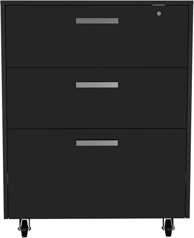 Penny Storage Cabinet | 3 Drawer Organizer with Lock &amp Wheels | Rolling File Cabinet for Office Garage Home