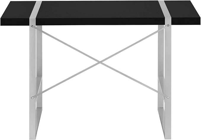 Industrial-Inspired Computer Desk with Storage 48 L Black &amp Grey Modern Home Office
