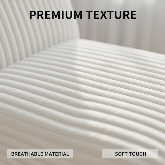 Boneless Cloud Sectional Couch for Living Room Compressed Modular L-Shaped Sofa with Deep Seat Frameless Corduroy Couch in Boxes No Assembly Required Beige Middle