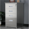 Stainless Steel File Cabinet with Lock Under Desk Mobile File Cabinet for Home Office Garage Tool Chest Cabinet Metal Medicine Cabinet for Warehouse/Repair Shop/Home (Size:4 Drawers)