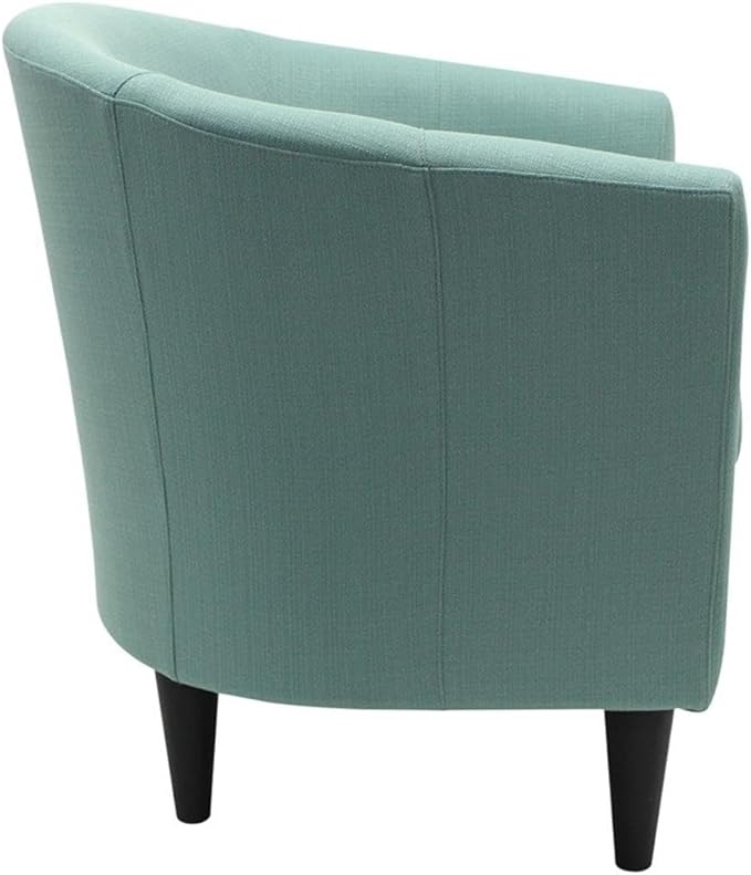 Pemberly Row Traditional Polyester Fabric Club Chair Blue Finish 32 H x 30.5 W x 27.5 D 17.5 Seat Height Padded Seat Modern Style Accent Chair for Living Room or Bedroom