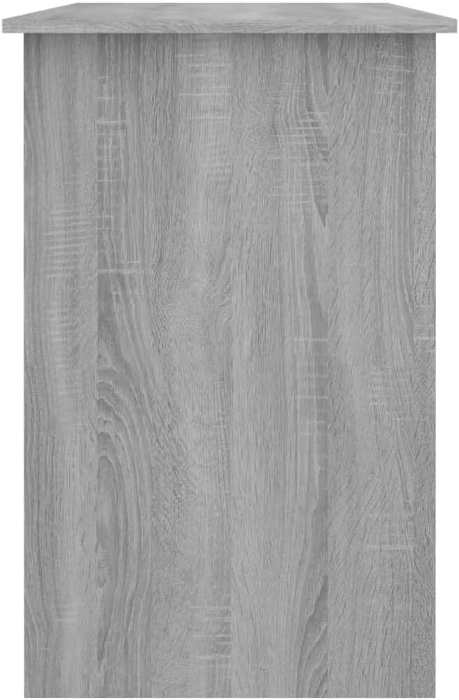 Modern Grey Sonoma Computer Desk 39.4 L Wood Office Workstation with Drawer &amp Door Storage Compact Small Desk for Bedroom Study Home Office Dorm