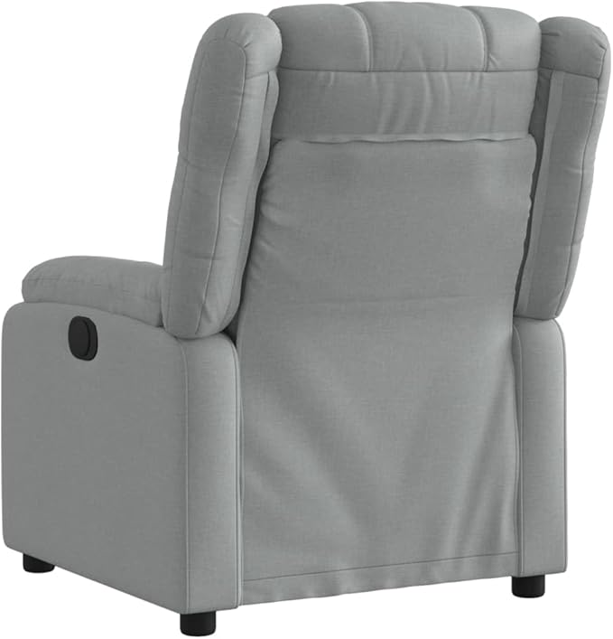 Fabric Recliner Chair Manual Recliner Chair Single Sofa Home Theater Seating Comfy Living Room Single Sofa Chair Light Gray Fabric-36