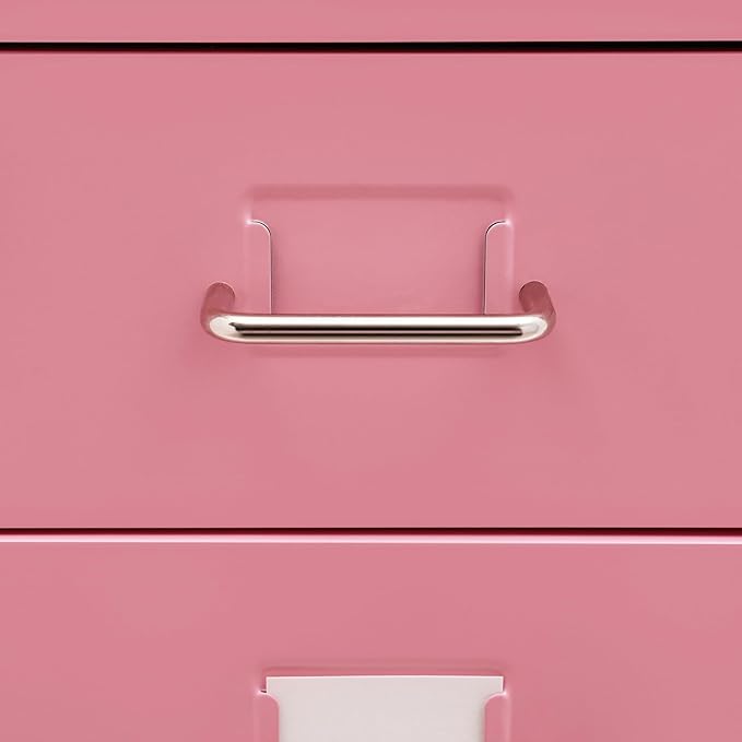 5 Drawer Pink Metal Vertical File Storage Cabinet 5 Drawer File Cabinet with Lock Assembly Required