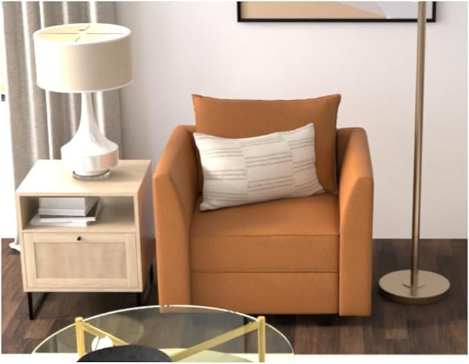 Naomi Home Elizabeth Modern DIY Collection Caramel/Air Leather/Accent Chair