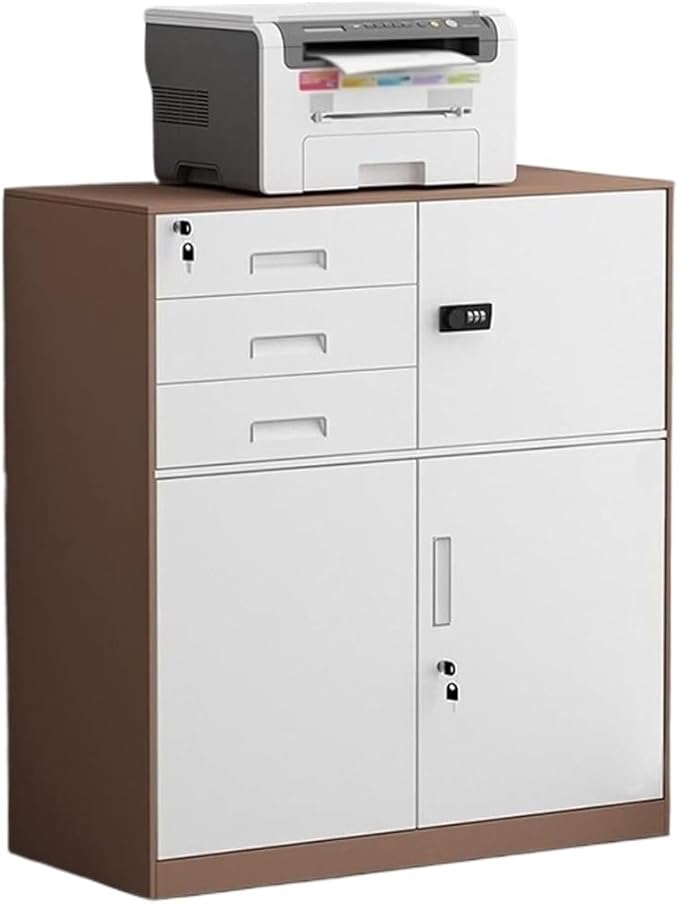 File Cabinet with Lock Filing Cabinet for Home and Office 3 Drawer File Cabinet for A4 Sized Letters/Documents