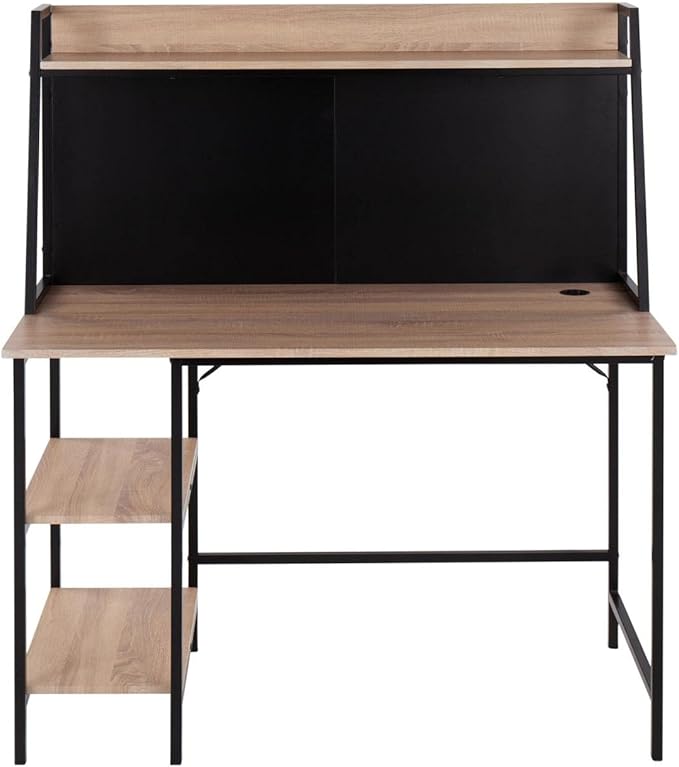 LumiSource Geo Shelf Desk Home Office Desk Computer Desk with Storage Small Desk for Bedroom Gaming Desk Contemporary Desk