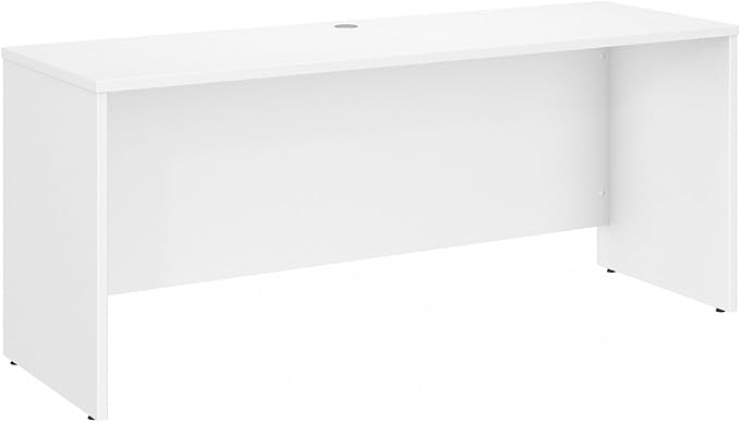 Bush Business Furniture Studio C Credenza Desk Computer Table for Home or Professional Office 72W x 24D White