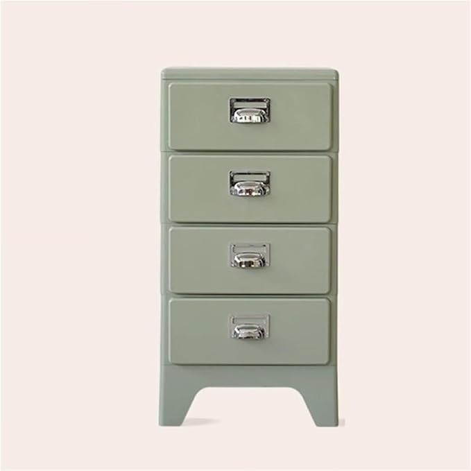 2/3/4/5 Floors Drawer File Cabinet -Retro Style Plastic File Cabinet for Under Desk Storagefor Home or Office Organization Storage CabinetSpace-Saving(31.7in Green)