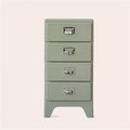 2/3/4/5 Floors Drawer File Cabinet -Retro Style Plastic File Cabinet for Under Desk Storagefor Home or Office Organization Storage CabinetSpace-Saving(31.7in Green)