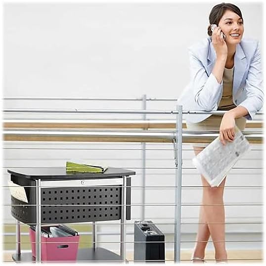Safco Scoot Mobile File Cart with Work Surface Fits Letter and Legal-Size Hanging Folders Includes a Locking Lid &amp Key