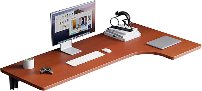 Wall Mounted L-Shape Corner Desk Home Office Corner Table Floating Laptop Desk Fold Down For Study Bedroom Bathroom Or Balcony(120X70X50cm(47.2X27.5X19.6in)Teak)