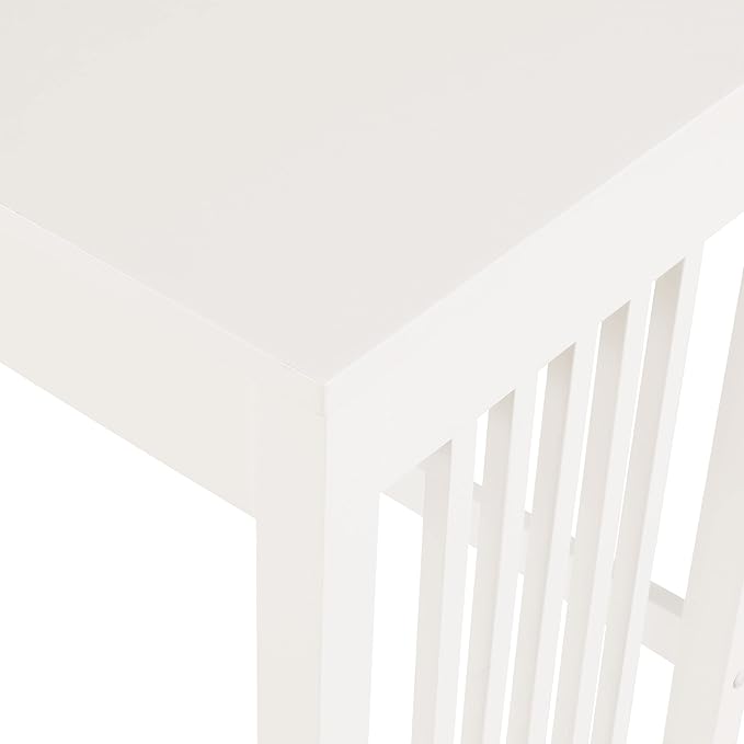 OSP Home Furnishings Sierra Writing Desk with Pull-Out Drawer and Mission Style Side Panels White