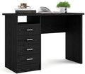 Tvilum Desk with 4 Drawers Black Woodgrain