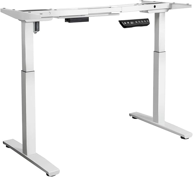 Tangkula Electric Standing Desk Frame Height &amp Width Adjustable Motorized Sit Stand Desk Base Ergonomic Single Motor Stand Up Workstation w/Memory Controller Standing Desk Legs