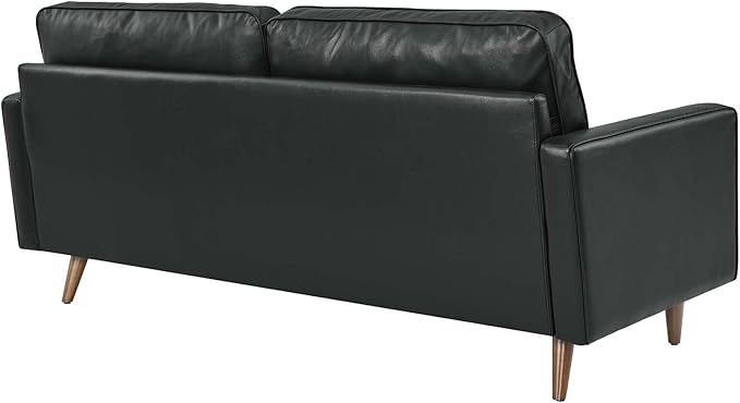 Modway EEI-4633-BLK Valour Leather Sofa Black