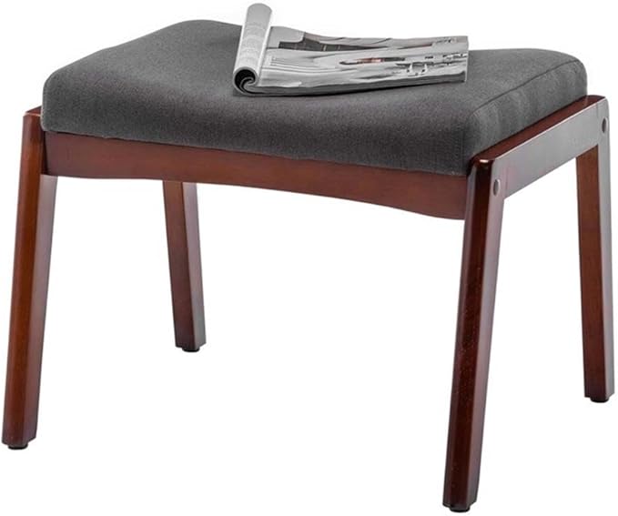 Convenience Concepts Take a Cliff Accent Armchair and Ottoman Set 28.5 - Mid-Century Modern Lounge Chair with Foot Stool Set for Living Room Office Dark Gray Fabric