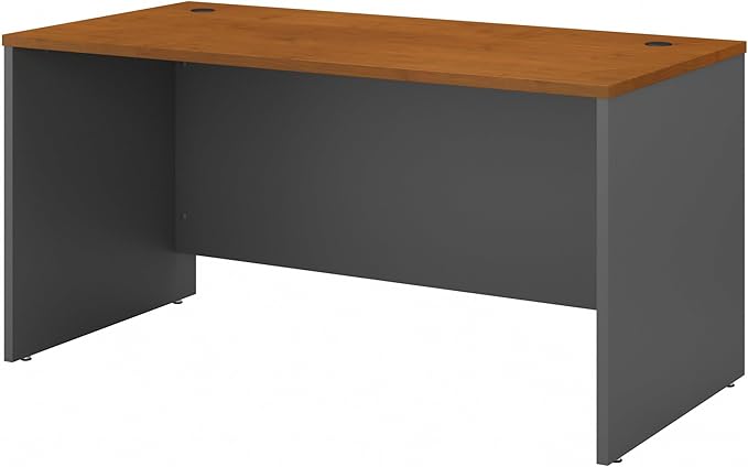Bush Business Furniture Series C 60W Office Desk in Natural Cherry Large Computer Table for Home and Professional Workplace