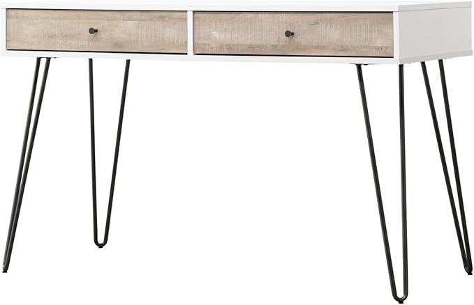 Taupe Oak Storage Desk - Modern Home Office &amp Study Space