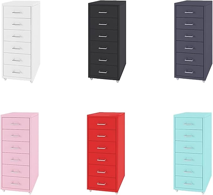 3 Drawer Mobile File Cabinet Drawer Cabinet Office Filing Cabinet Household Mobile Storage Cabinet Under Desk Storage(Color:C)