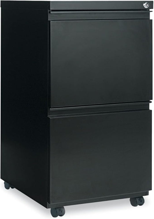 Alera File Pedestal with Full-Length Pull Left Or Right 2 Legal/Letter-Size File Drawers Black 14.96 X 19.29 X 27.75