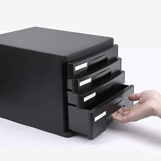 Desk Organizer Desk File Organizer Home Office Desktop File Storage Box Filing Cabinet Black File Cabinets Office Furniture Archive Cabinet Drawer Style Desktop Storage Cabinet High Capacity Can S