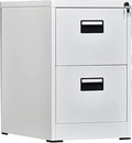Aimeryup with Lock 2-Tier File Cabinet Metal Clip Drawer Storage Low Desk Cabinet Office Study Hotel 42X62X72.8CM(Size:45X62X72.8CMColor:A)