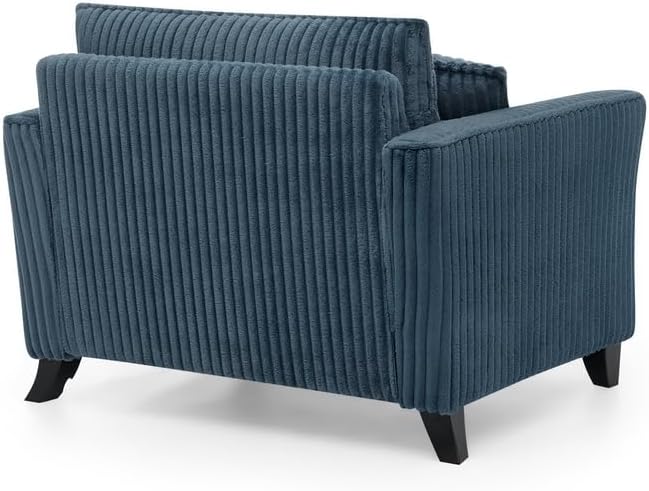 Polibi Lazy Comfortable Single-Person Sofa Chair with High-Resilience Cushion and a backrest Compact Single Seater for Living Room &amp Bedroom Blue
