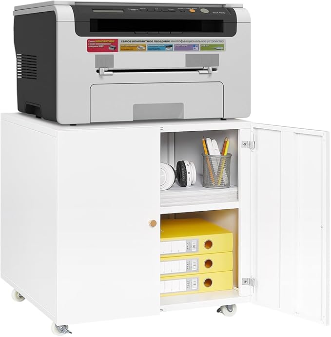 Bellemave TH-00054-3 Mobile File Cabinet 23.6inch White