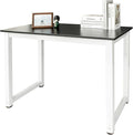 Black Modern Computer Desk 110cm Office Desk Writing Study Wooden Table for Home Office Desk Workstation Office Table Work from Home Desk Computer Table 110 x 60 x 75cm (L x W x H)