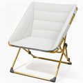 Comfy Saucer Chair for Adults Soft Faux Fur Bedroom Chair Cozy Folding Lounge Chair Reading Chair for Living Room Dorm &amp Bedroom White