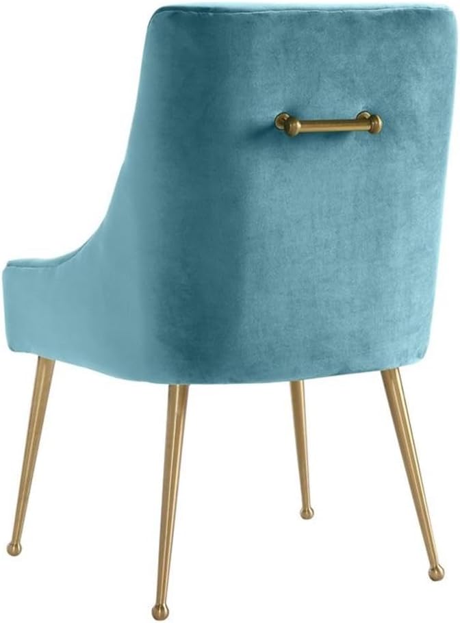 Tov Furniture Beatrix Velvet Dining Side Chair (Sea Blue)