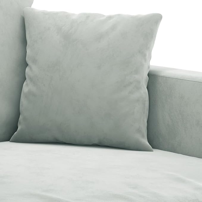 vidaXL Velvet Sofa Chair in Light Gray - Modern Styling with Comfortable Padding and Durable Metal Frame