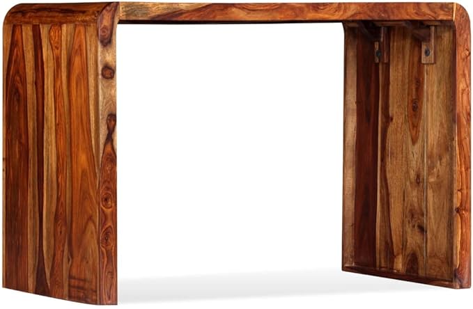 Vintage-Style Wooden Sideboard/Desk Writing Computer Desk Home Office Desk Writing Study Table PC Desk Workstation for Bedroom Solid Sheesham Wood Brown 47.2 x 19.7 x 29.9 -AA