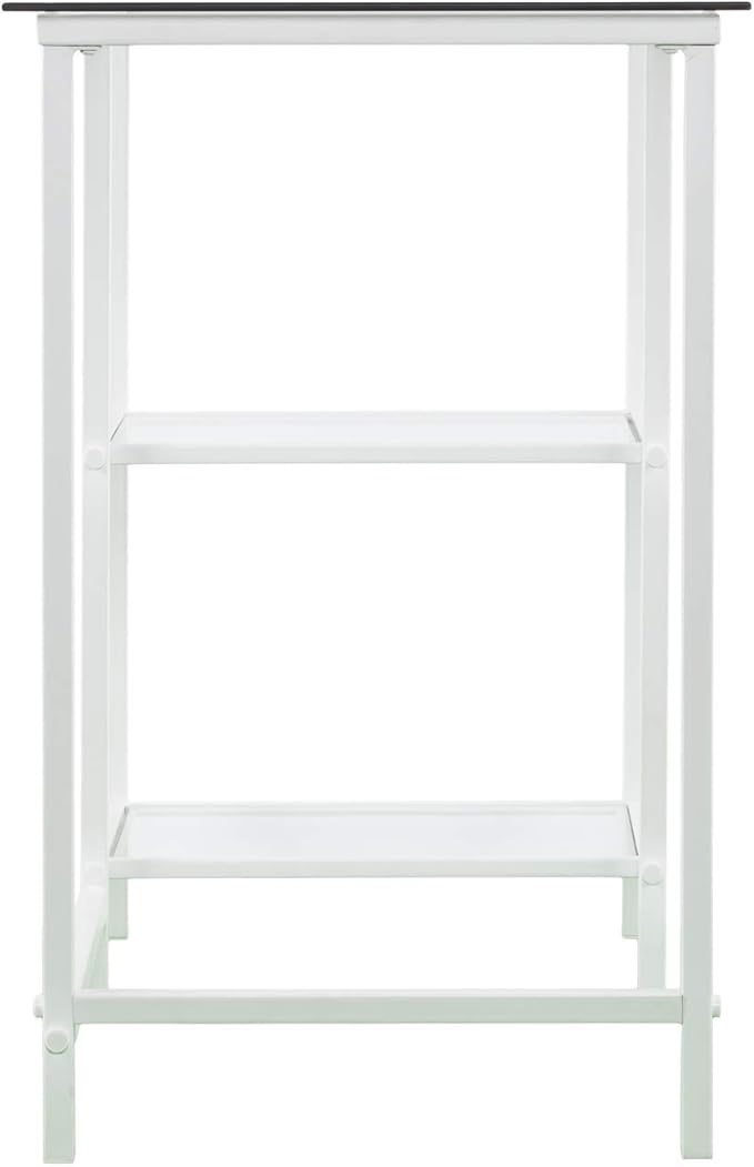 SEI Furniture Layton Metal/Glass Student Desk White