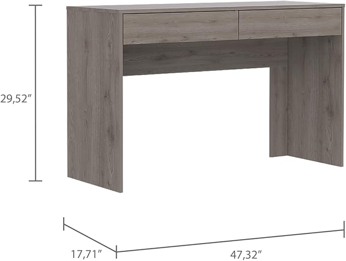 Acre Writing Computer Desk Two Drawers - Spacious Work for Productive Home Office or Study