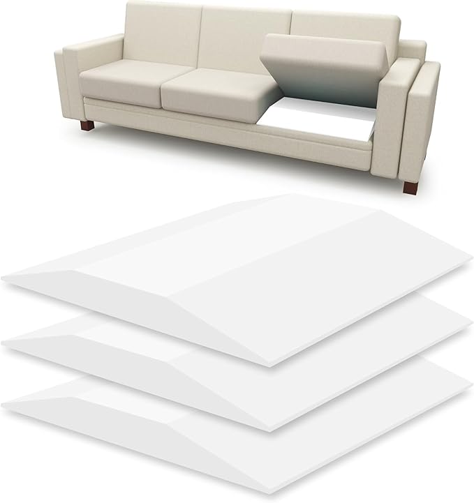 AK TRADING CO. Furniture Seat Support - High-Density (1.8 Density 44-ILD) - White Foam Couch Sofa Cushion Support Cushion Sag Repair Replacement for Sofa Couch Loveseat Chair (20 x 20 (3pack))