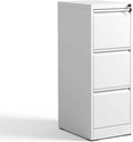 3 Drawer Metal Vertical File Cabinet with Lock Office Home Steel Vertical File Cabinet for A4 Legal/Letter Size (White)