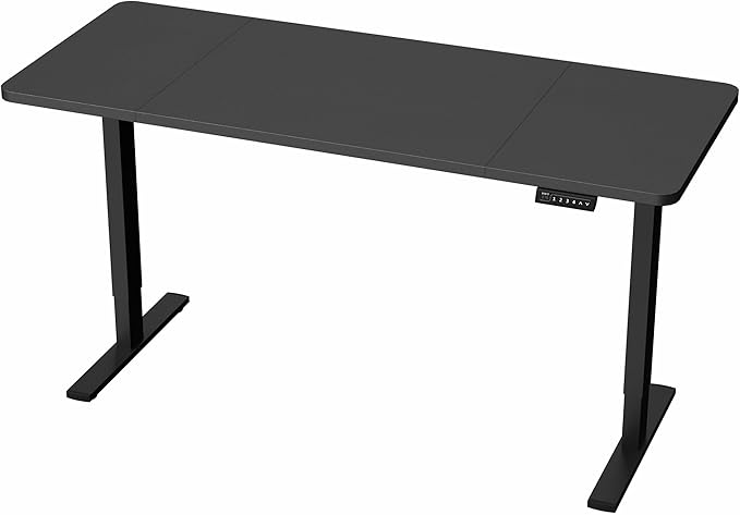 VIVO Electric 60 x 30 in Standing Desk Memory Height Adjustment 1B Series Holds 220 lbs Black Top Black Frame DESK-KIT-1B6B-30