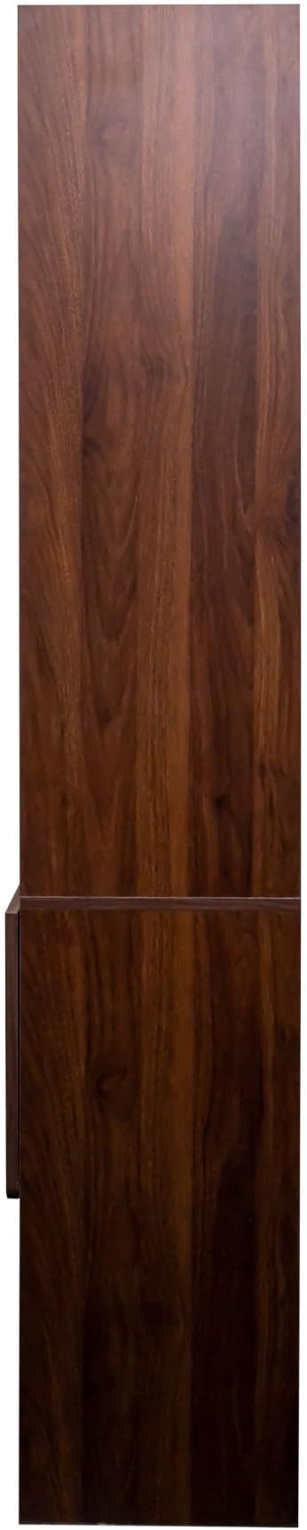 Convertible Fold Down Desk with Bookshelf &amp Drawer Multifunctional Murphy Desks with Storage Hideaway Fold Out Desk Cabinet for Small Spaces (Walnut)